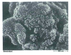Bestätigte Mikrobläschen der Ultraschallzahncreme unter dem Mikroskop